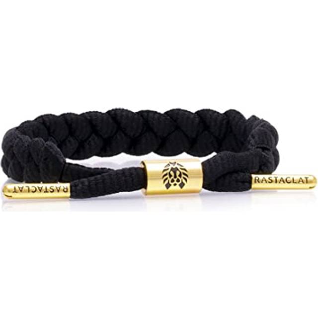 Rastaclat Original Hand Braided Onyx II Men&#39;s Adjustable Bracelet for - Black