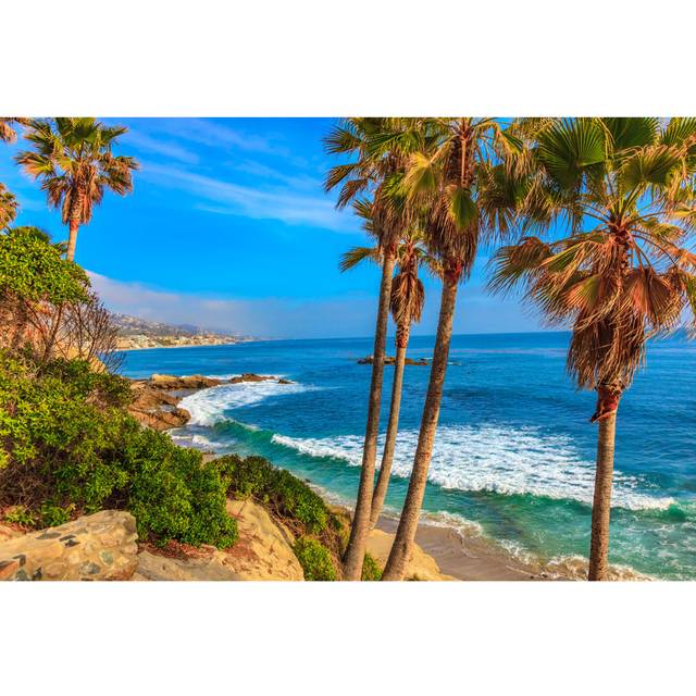 Laguna beach coastline - Blue;Green (81cm H x 122cm W x 3.8cm D)