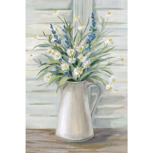 Cottage Windowsill by Silvia Vassileva - Wrapped Canvas Painting (122cm H x 81cm W)