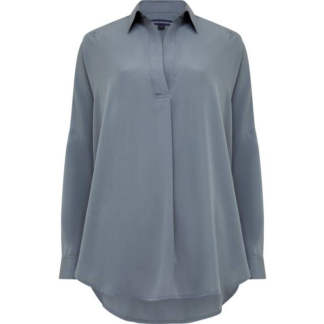 French Connection Rhodes Recycled Crepe Popover Shirt