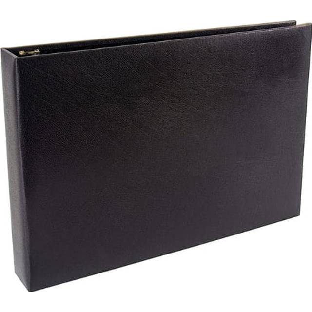 Better Office Products 7 Ring Executive Check Binder with Zipper Pouch  Black Textured Cover  for 9 x 13 3 Per Page Business Checks  600 Check Capacit