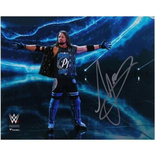 AJ Styles WWE Autographed 8" x 10" Entrance with Arms Out Photograph