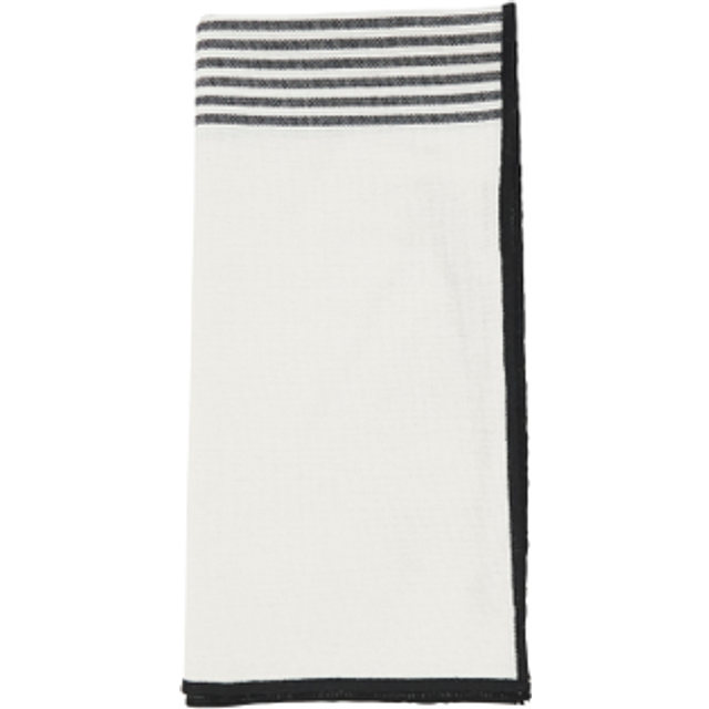 Saro Lifestyle 2079.BW20S 20 in. Classic Elegance Striped Napkin, Black & White - Set of 4