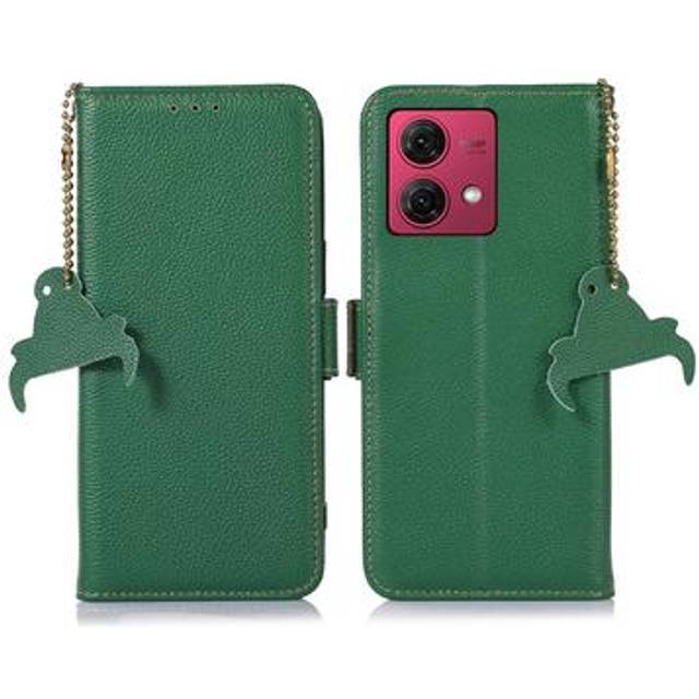 Motorola Moto G84 Läder Plånboksfodral med RFID - Grön