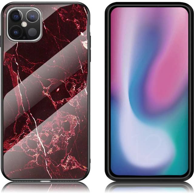 Fantasy Marmor iPhone 12 Pro Max skal - Röd
