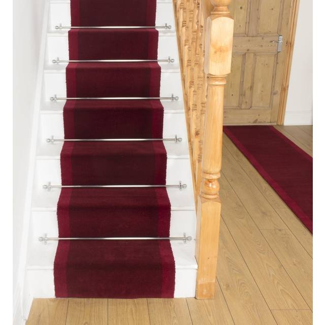 Steps Red 12200 Stair Carpet Runner LENGTH: Select Length: 300cm, Width: Select Width: 70cm