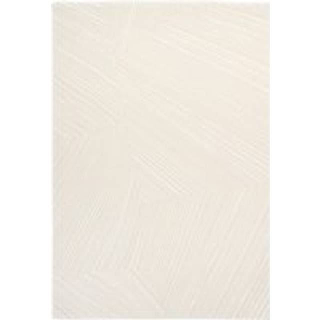 Retro Silver Grey Modern Abstract Living Area Runner Rug - 120cm x 170cm