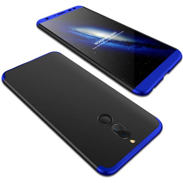 Huawei Mate 10 Lite och Maimang 6 och nova 2i och Honor 9i (Indien) mobilskal hårdplast skyddande matt - Svart och blå