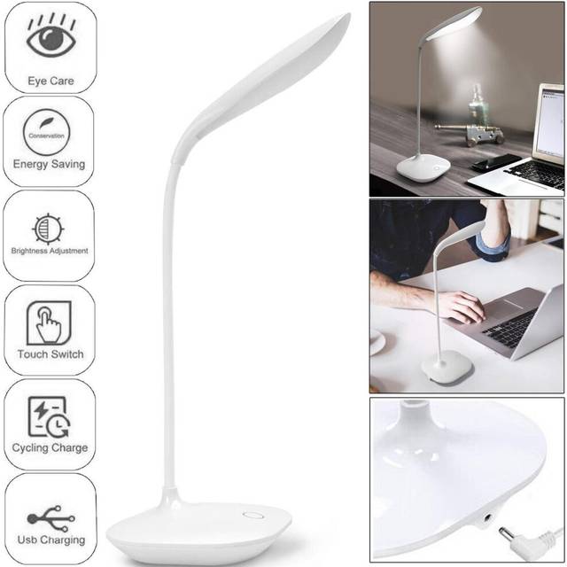 Portable White LED Desk Lamp