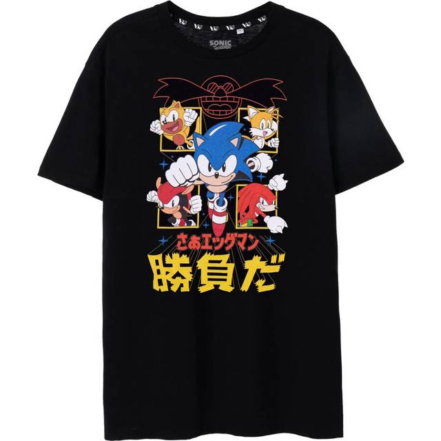 (S, Black) Sonic The Hedgehog Mens Japanese T-Shirt