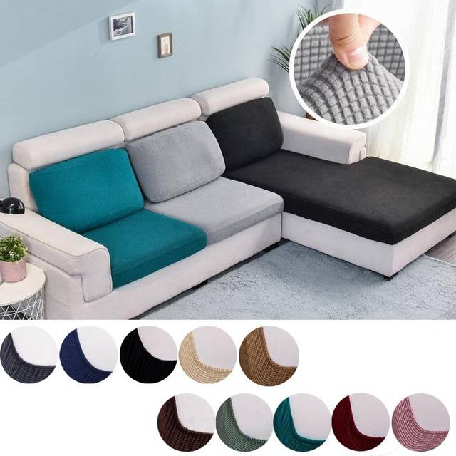 Soffkuddfodral Elastisk hemdekoration Enfärgad Protector Sofffodral Personlighet Matchande Tvättbar Sofffodral Överdrag normal S