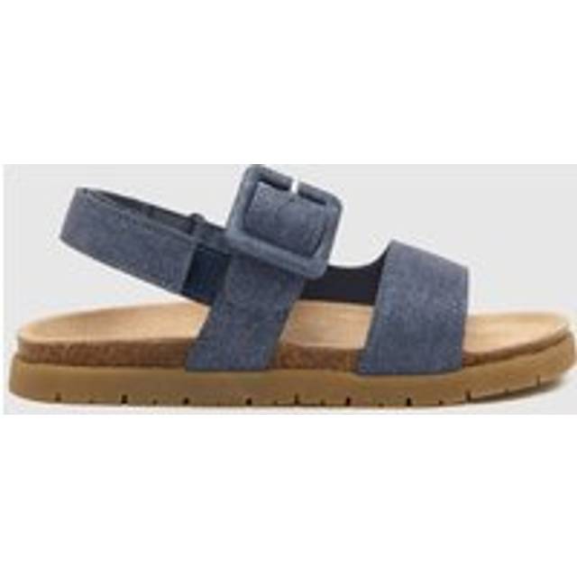 schuh Navy Tully Footbed Girls Junior Sandals