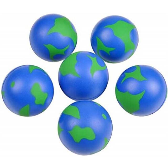 Rhode Island Novelty 2 Inch Earth Stress Balls Pack of 24