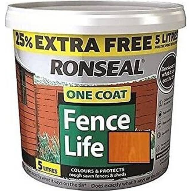 Ronseal 5L One Coat Fence Life Paint - Harvest Gold