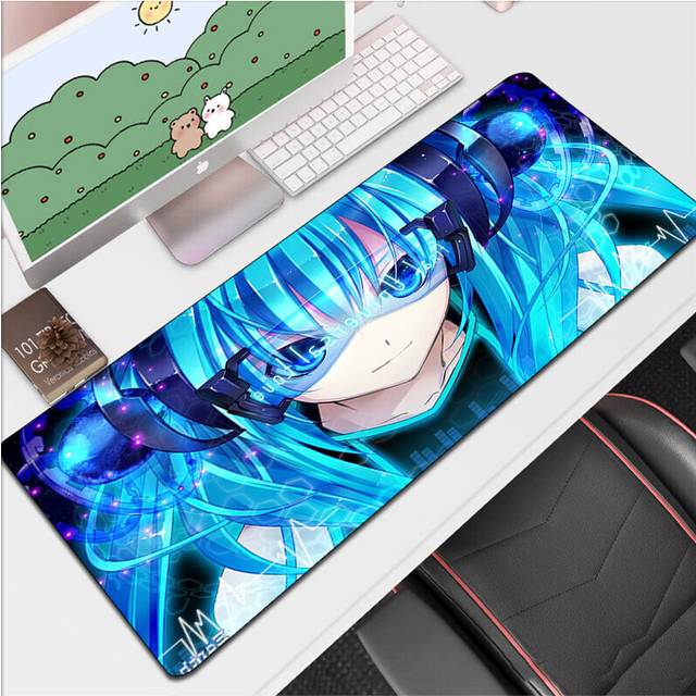 (a-HC008733 400x900x3mm) H-Hatsunes Miku Mouse Pad Desk Protector Mouse Cartoon Anime Rubber Mat Gaming Mousepad Keyboard Mats Gamer Kawaii Cute Deskm