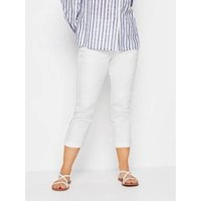 M&Co White Cropped Boyfriend Jeans 16 M&Co Womens