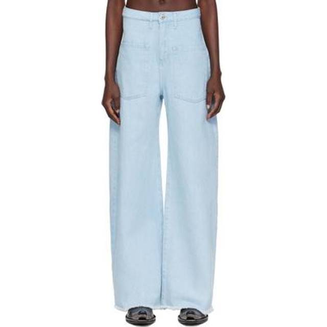 Marques Almeida Blue Raw Edge Jeans - Mid Blue - UK 12