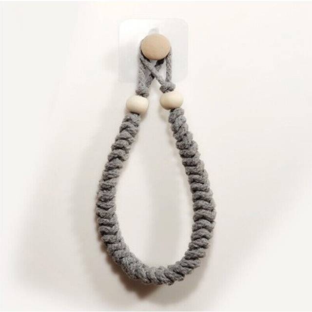(E) Weave Hemp Rope Hanging Hotel Towel Toilet Wall Mounted Paper Roll Holder