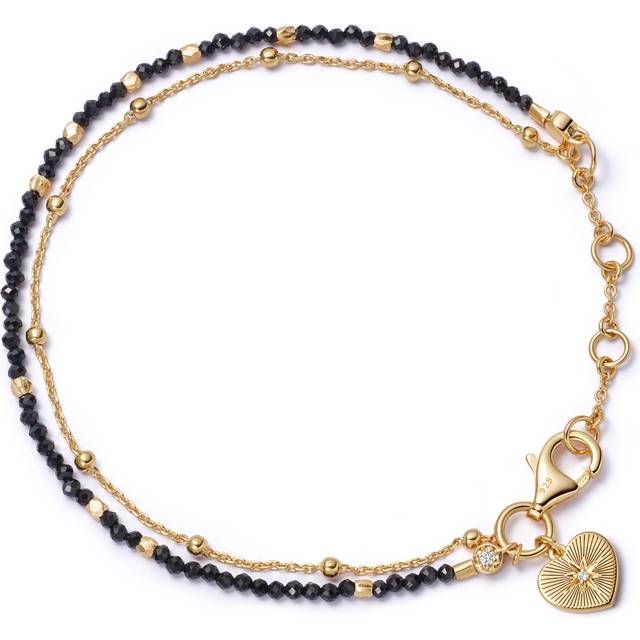 Astley Clarke Fine Biography Black Spinel Heart Bracelet