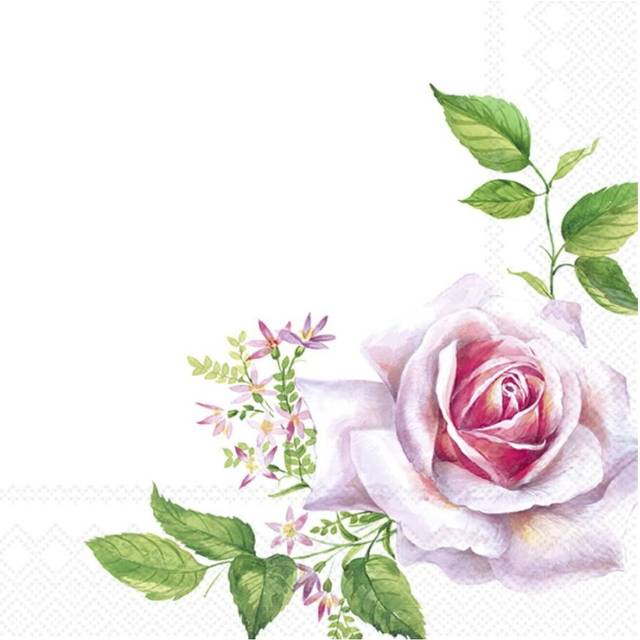 Floral Rose Printed Napkins Cocktail Party Disposable Paper 3-Ply Serviettes