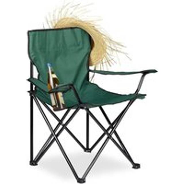 (Green) MantraRaj Set OF 2 Camping Folding Chairs Patio Outdoor Portable Garden Chair Fishing Lightweight Design Lounger Seat With Cup Holder, Beach C