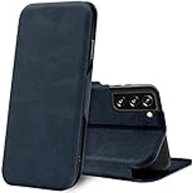 Verco plånboksfodral för Samsung Galaxy S22 skal, Premium pu läderplånbok Flip Case Wallet för Samsung S22 5G bokfodral fodral, Blå