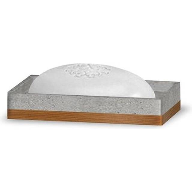 Concrete Stone & Wooden Finish Soap Dish