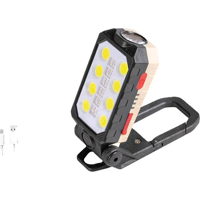 (Type A Small) LED COB Rechargeable Magnetic Work Light Portable Flashlight Waterproof Camping Lantern Magnet Design with Power Display