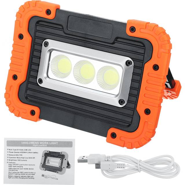 (USB Rechargeable) 10W COB LED Floodlight Outdoor Camping Work Lamp Rechargeable Charging Light