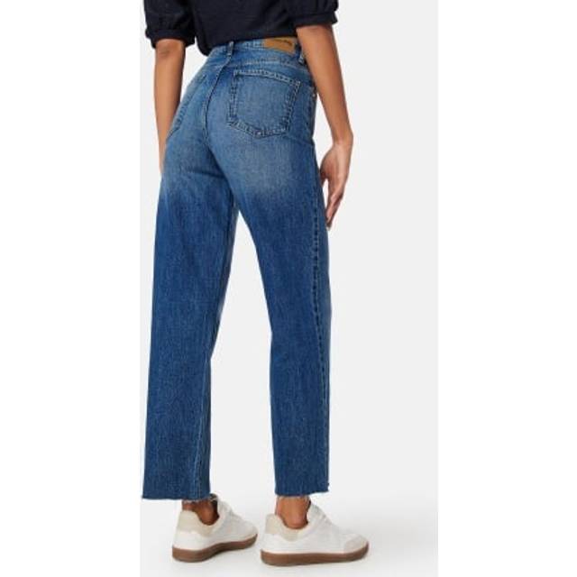 Happy Holly High Straight Ankle Jeans Medium blue 40