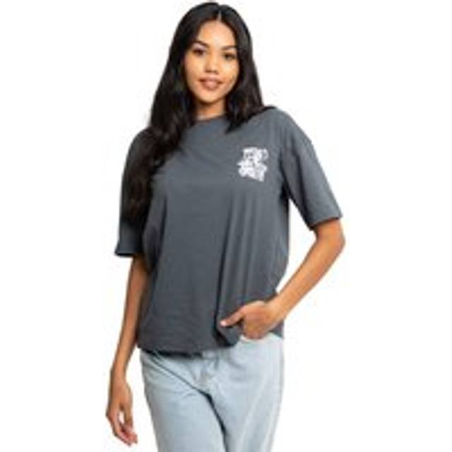 Mickey Mouse Wave Sports Ladies Oversized T Shirt Dark Grey