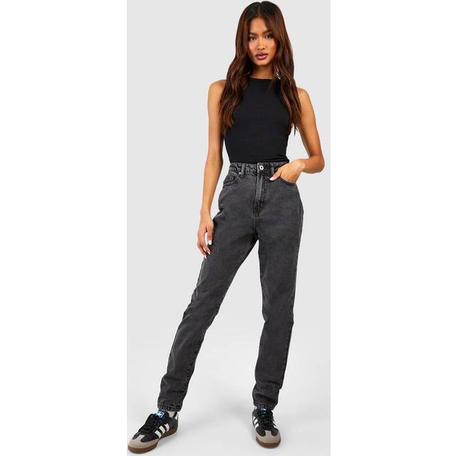 Womens Tall Basics High Waisted Mom Jeans - Black - 6, Black