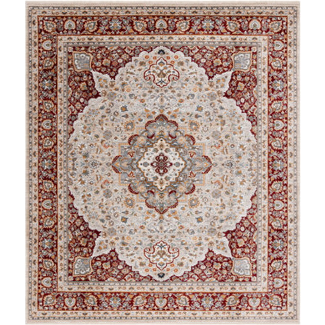 Safavieh LRL1120B-5 5 x 7 ft. Lauren Ralph Lauren 1100 Traditional Rectangle Area Rug, Beige & Red