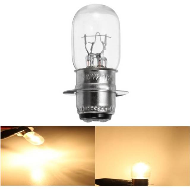 12V 25/25W Motorcycle Quad Headlight Projector Front Lamp Bulb T19 P15D-25-1