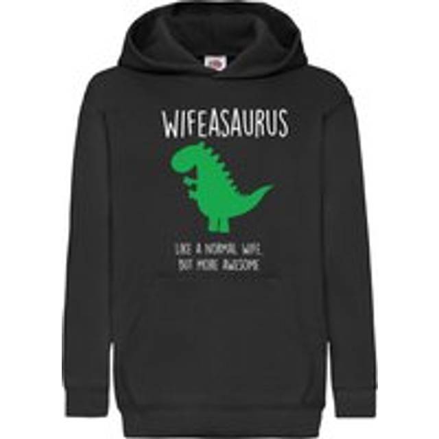 Wife Dinosaur Wifeasaurus Hoodie - Black - XL