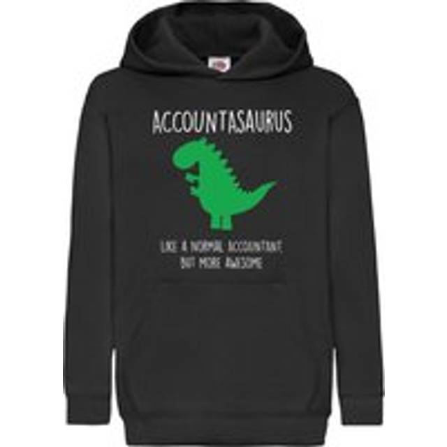 Accountant Dinosaur Hoodie - Black - M