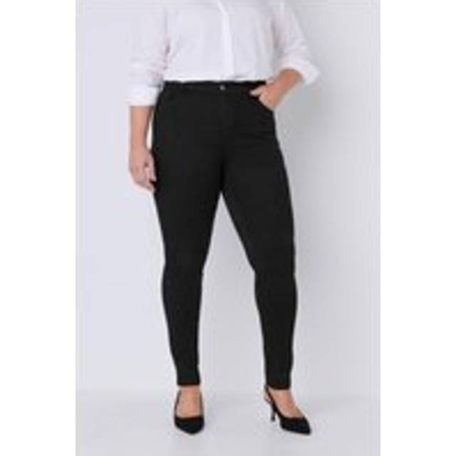 High Waisted Skinny Jeans - Black - 20L