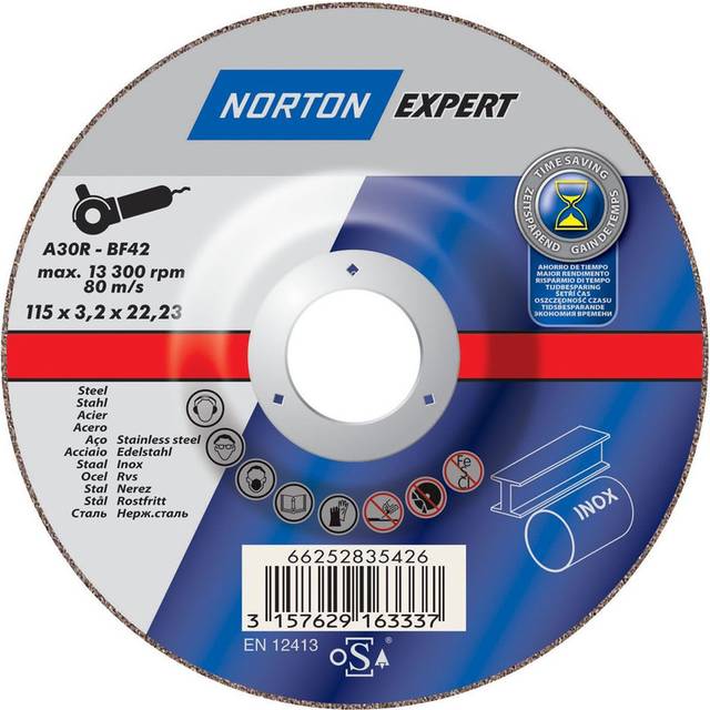 Norton Metal Cutting Disc 230 x 3.2 x 22.2mm DPC Steel
