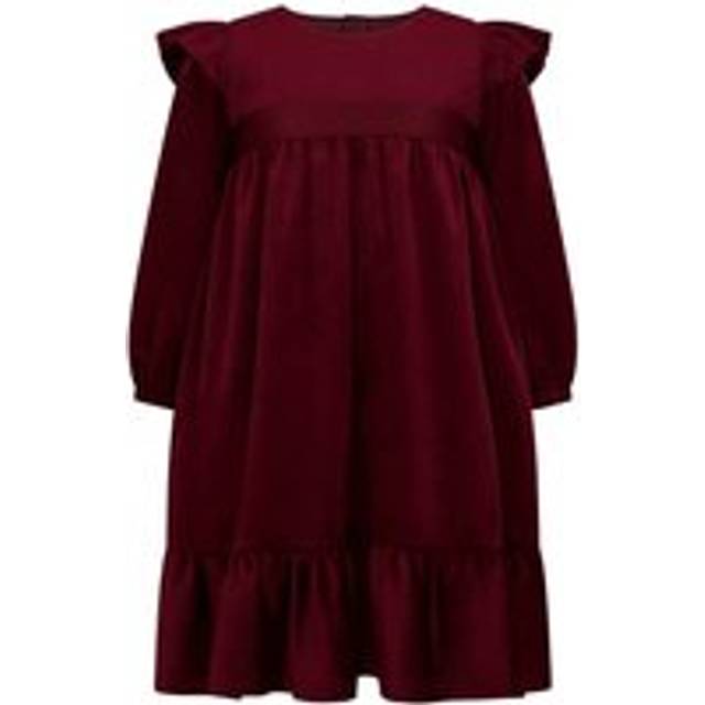 Velvet & Satin Bow Party Dress - Mauve - 5-6 Years