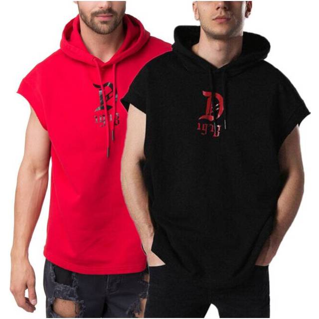 Men's DIESEL S DRIVE GR-QA Mens Sweatshirt Pullover Sleeveless Hoodie Sport Gym Wear - Black - Size: Regular/36
