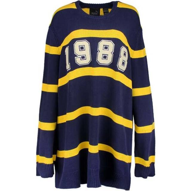 Puma x rihanna fenty oversized womens navy/yellow sweater