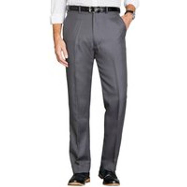 Smart Casual Formal Trousers With Hidden Elasticated Waist - Grey - 38R