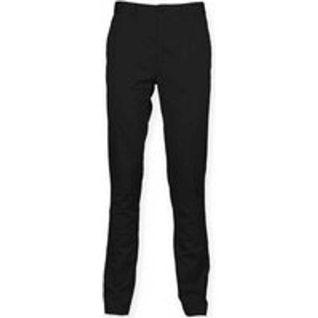 (30L, Black) Front Row Mens Stretch Chinos