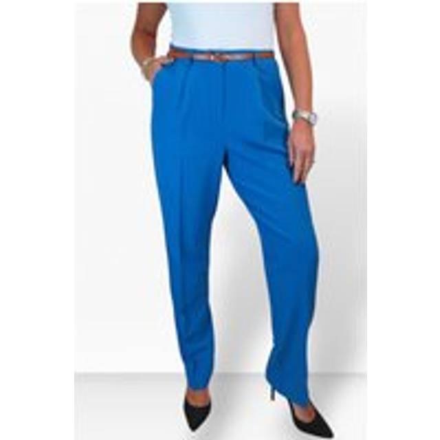 Paulo Due Smart Tailored Fit Tapered Trouser In Mid Blue - 12