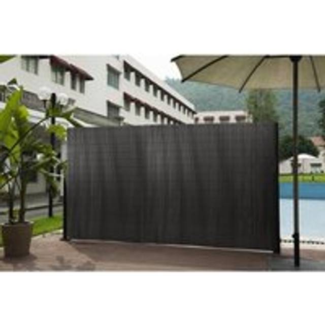 2*3M Dark Grey PVC Privacy Decorative Fences - One Size