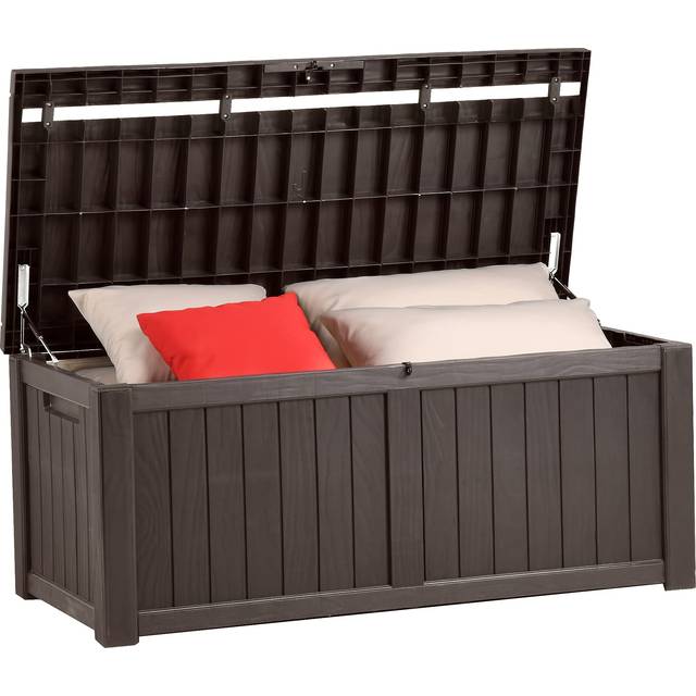 YITAHOME 120 Gallon Outdoor Storage Deck Box  Large Resin Patio Storage for Outdoor Pillows  Garden Tools and Pool Supplies  Wat