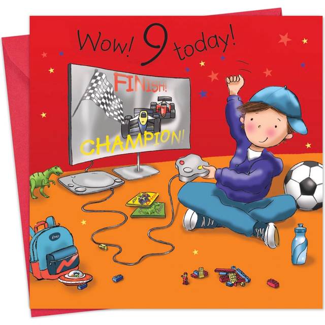 Twizler 9th Birthday Card for Boy with Playstation â Age 9 Birthday Card â Age 9 Card â Age 9 Boys Gifts â Childrens Birthday Card â Boys