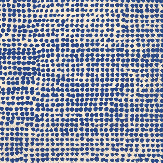 "IHR Ideal Home Range Cocktail Napkins Marimekko Disposable 3-Ply Paper Party Napkin Pack  5"""""""" x 5""""""""  Orkanen Linen/Blue  20-Count"