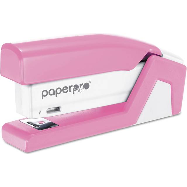 PaperPro 1588 - Pink Ribbon Compact Stapler  15-Sheet Capacity  Pink/White