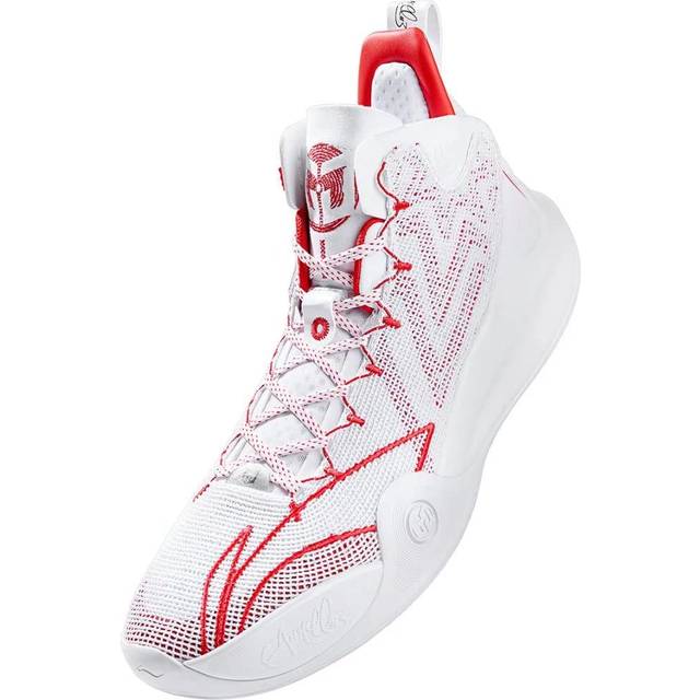 Li-Ning CJ-1 Mid 'Trail Blazers Home' ABAR019-5 - White/Red - 7